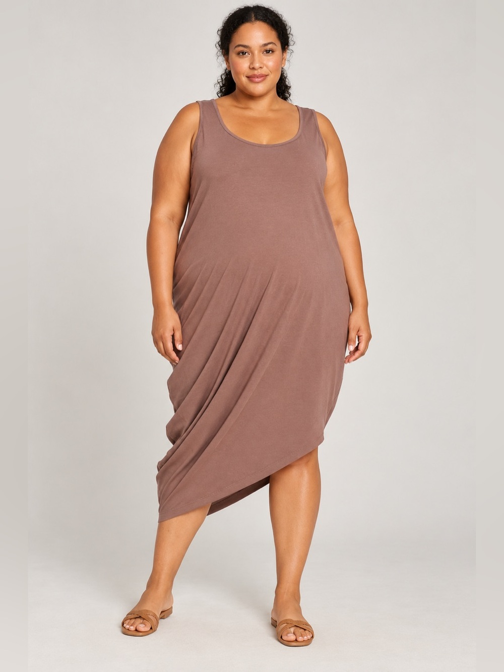 Universal Standard Geneva Tank Dress Peppercorn Size S US 14-16 Pima Cotton NWT